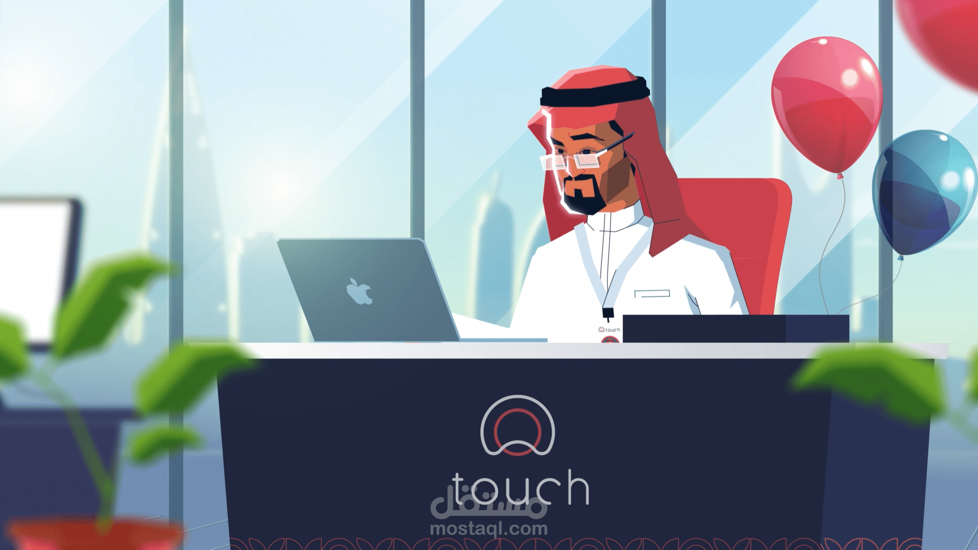 شرح تفعيل الملف الشخصي – موشن جرافيك توضيحي