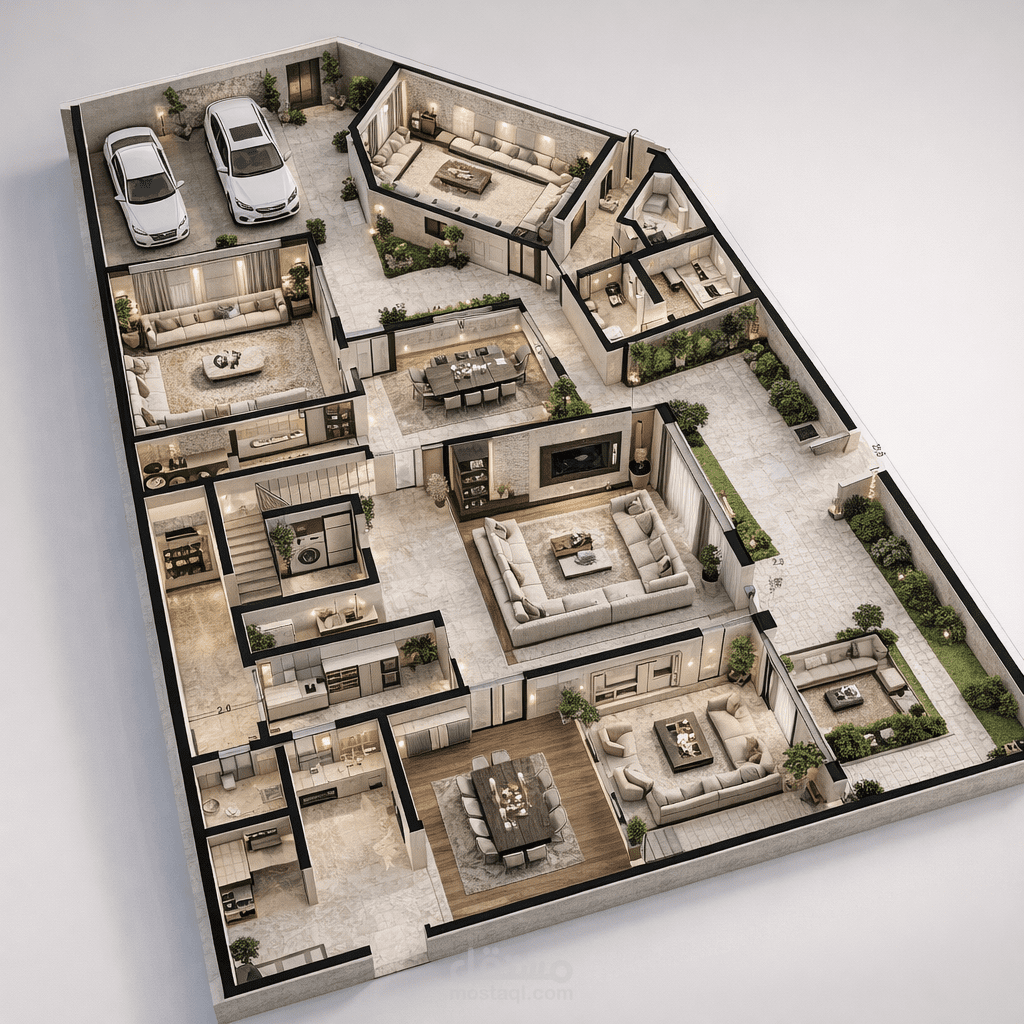 تصميم فيلا سكنى مميزة