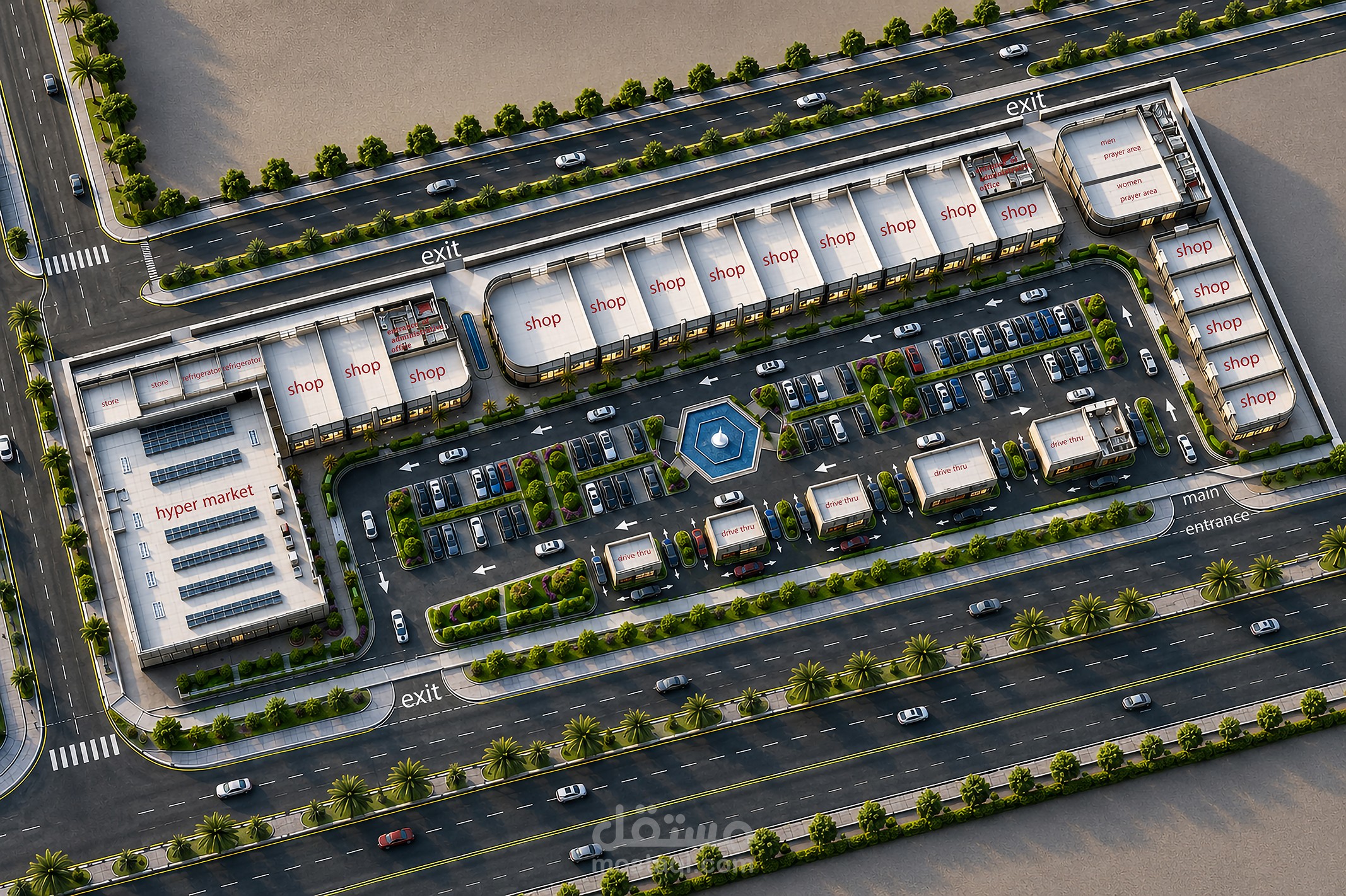 design strip mall and administrative offices