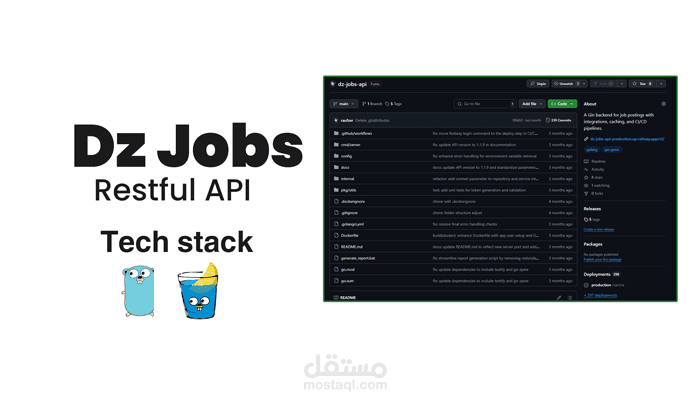 API للوظائف DZ Jobs باستخدام Golang وGin