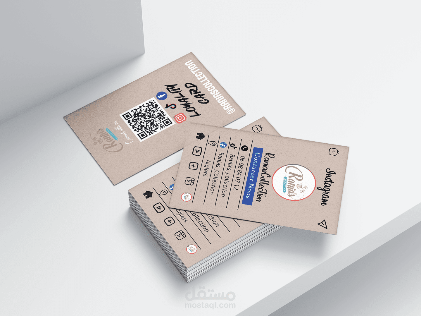 تصميم بطاقة شخصية للعميل حسب الطلب