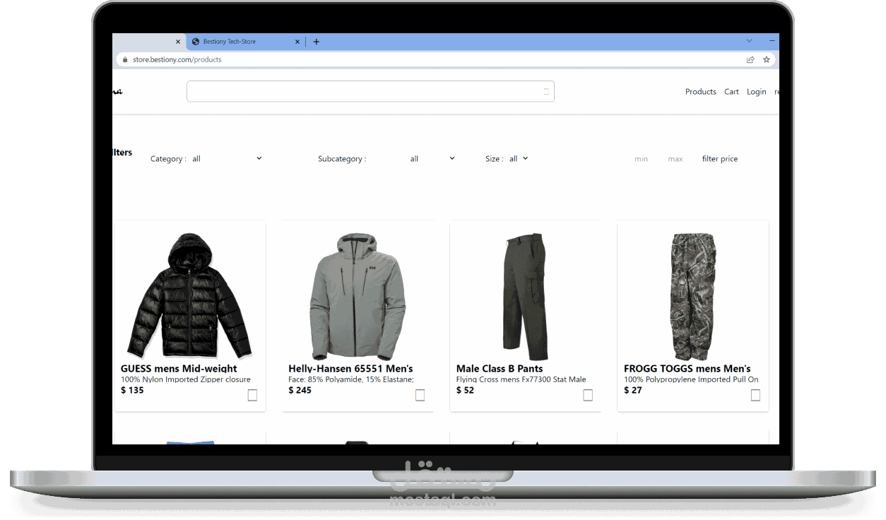 E-commerce web app with laravel