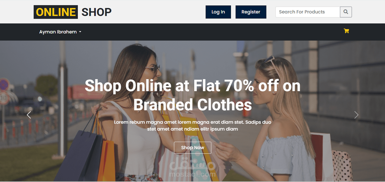 Online Shop with laravel