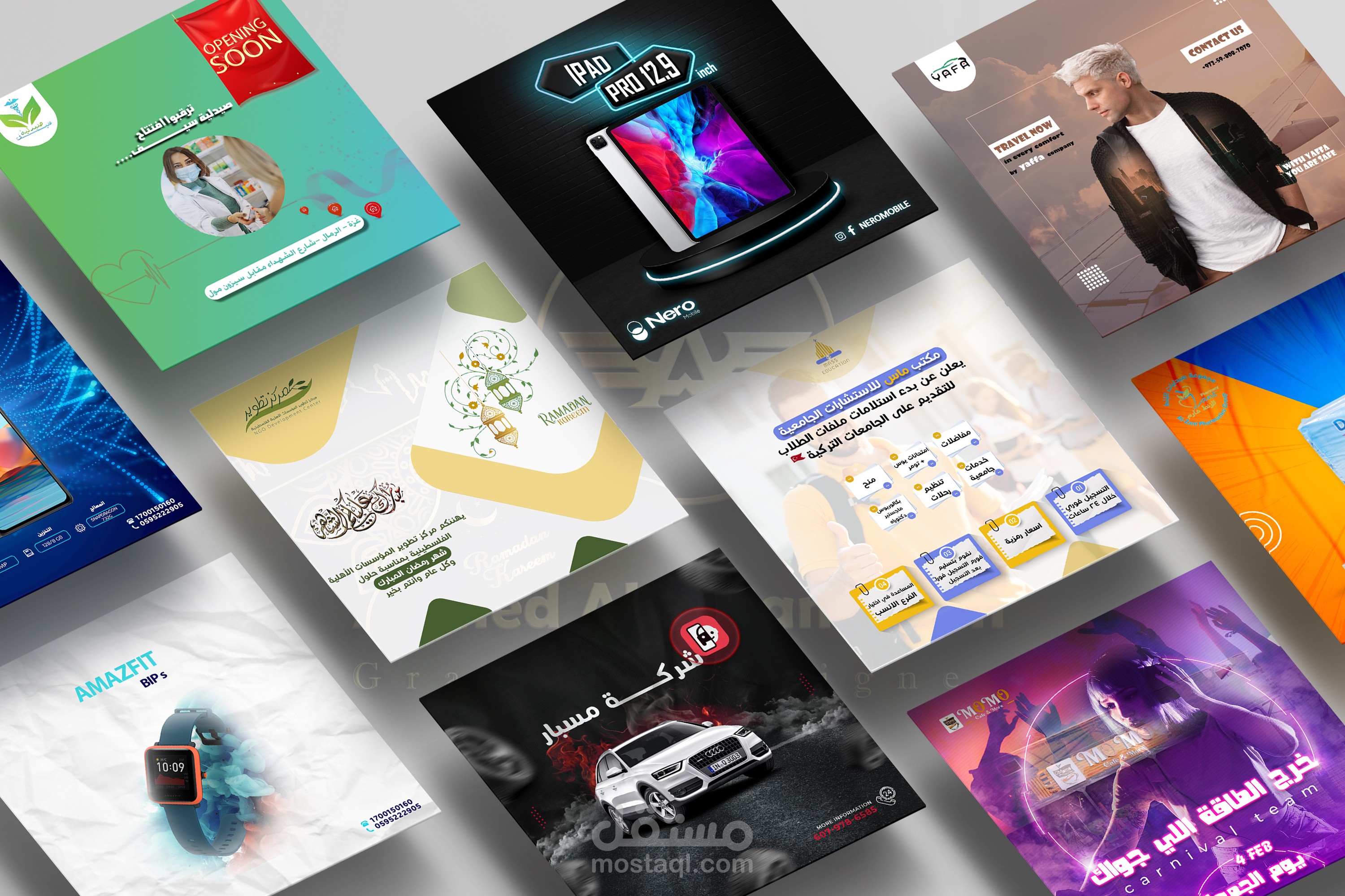 تصاميم سوشيال ميديا متنوعة عصرية - SOCIAL MEDIA DESIGNS