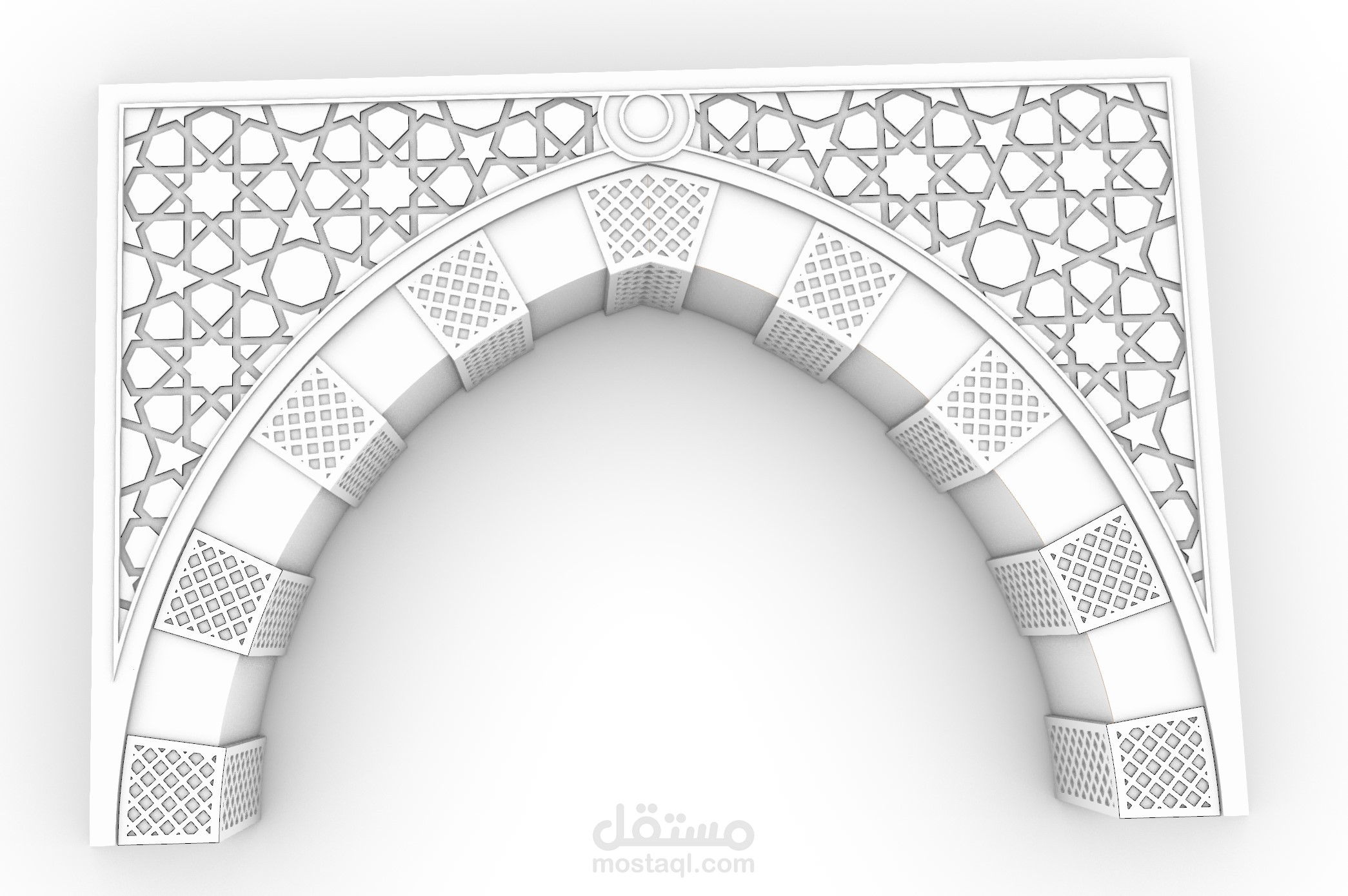 تصميم هندسي إسلامي ثلاثي الابعاد
