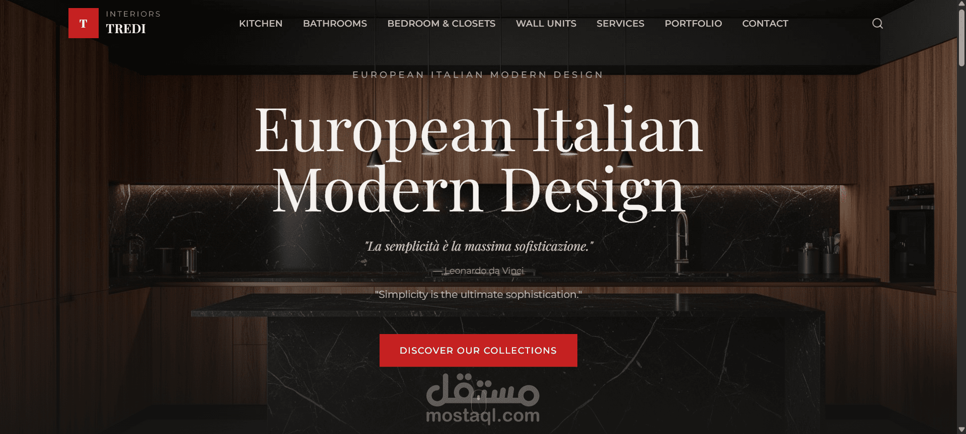 Tredi inspiretion Design website (Italian)