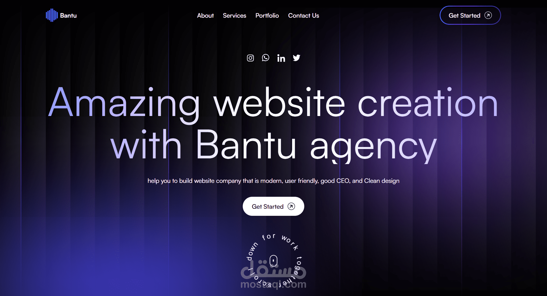 Bantu IT Services & Creative Agency Landing Page