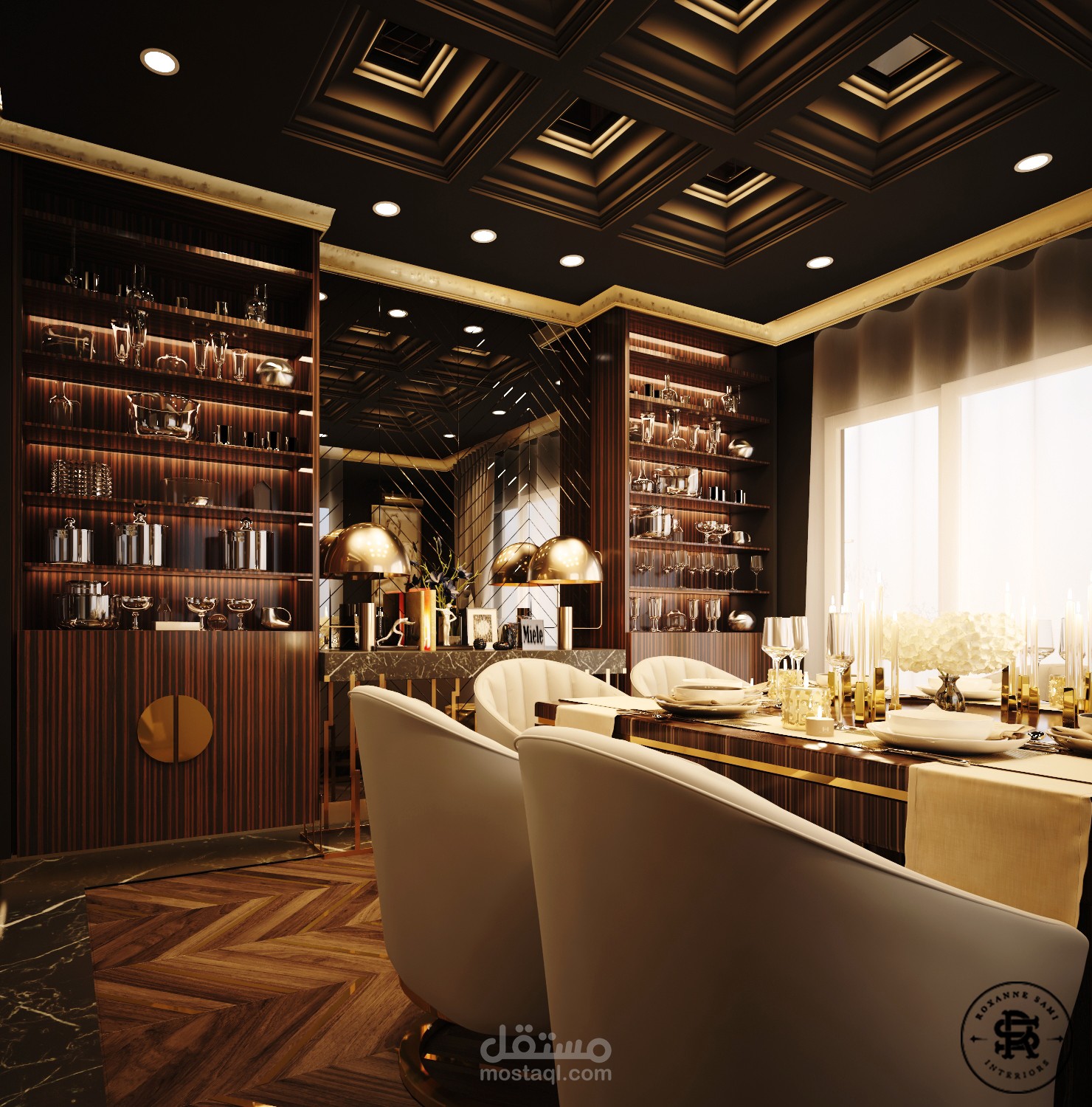 LUXURIOUS BLACK DININNG ROOM, PRIVATE RESIDENCES