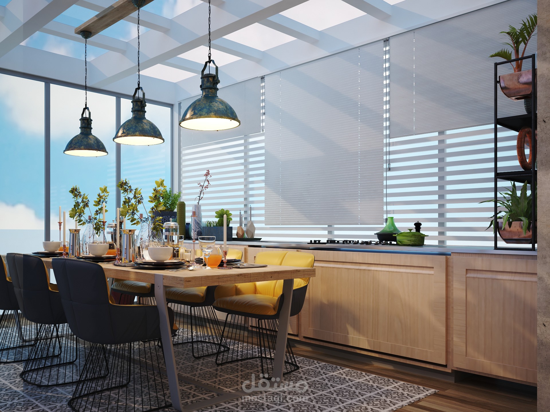 industrial roof with modern toon