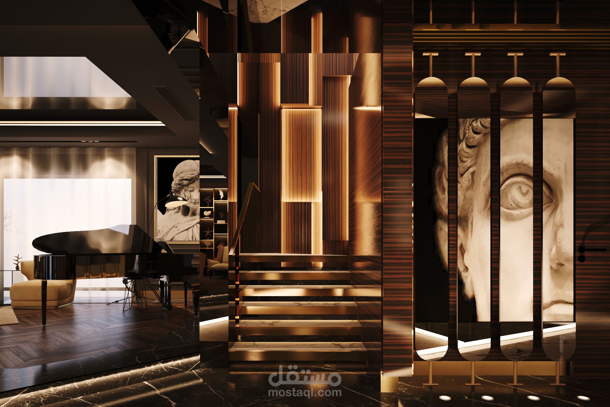 luxurious residental receiption ,darky