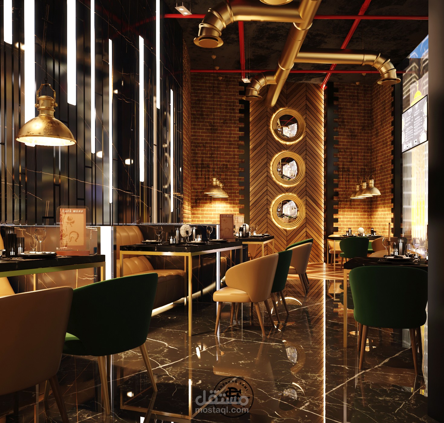 INDUSTRIAL CAFE, INTERIOR