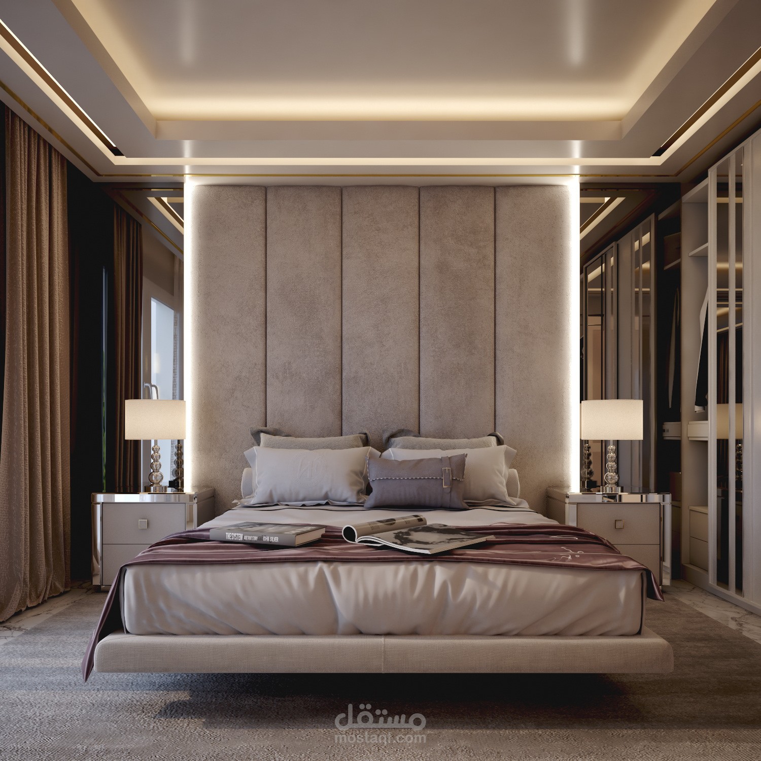master bedroom ,modern ,luxury