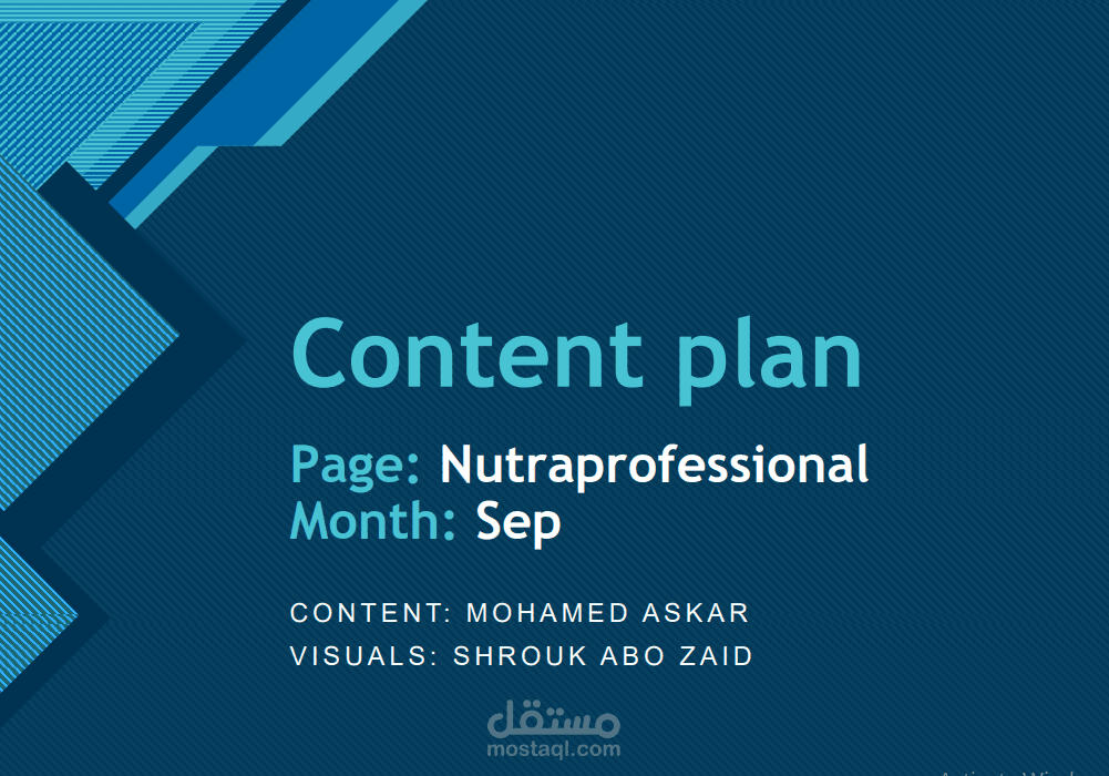 Conten Plan for one month