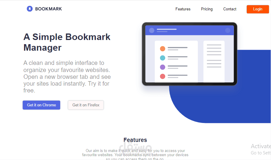 bookmark-landing-page