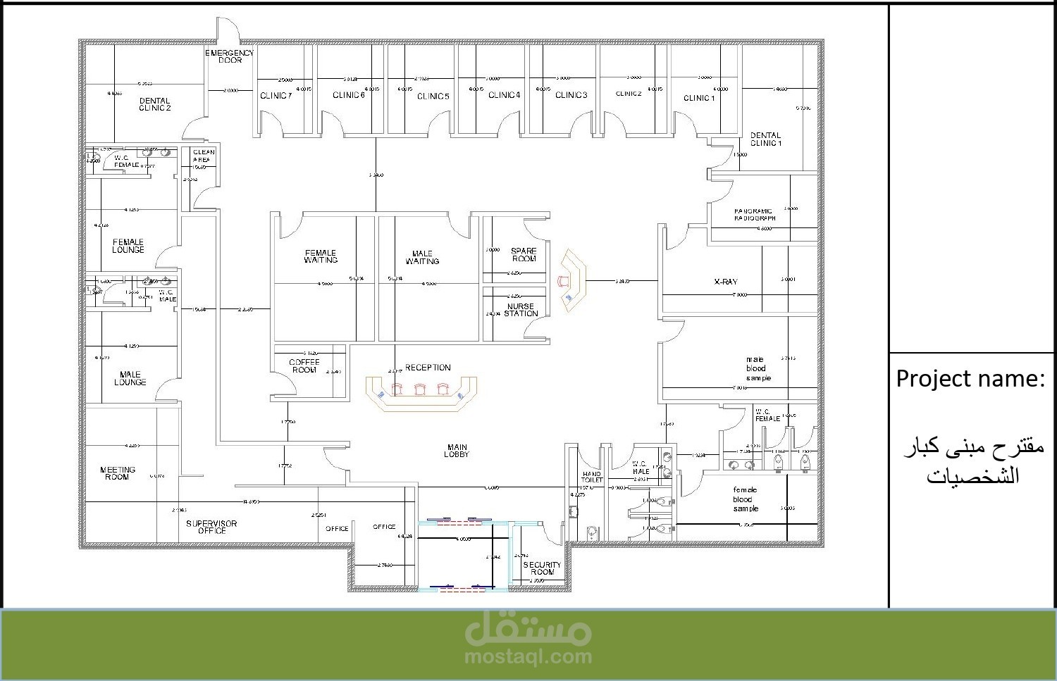مخطط مبنى طبي