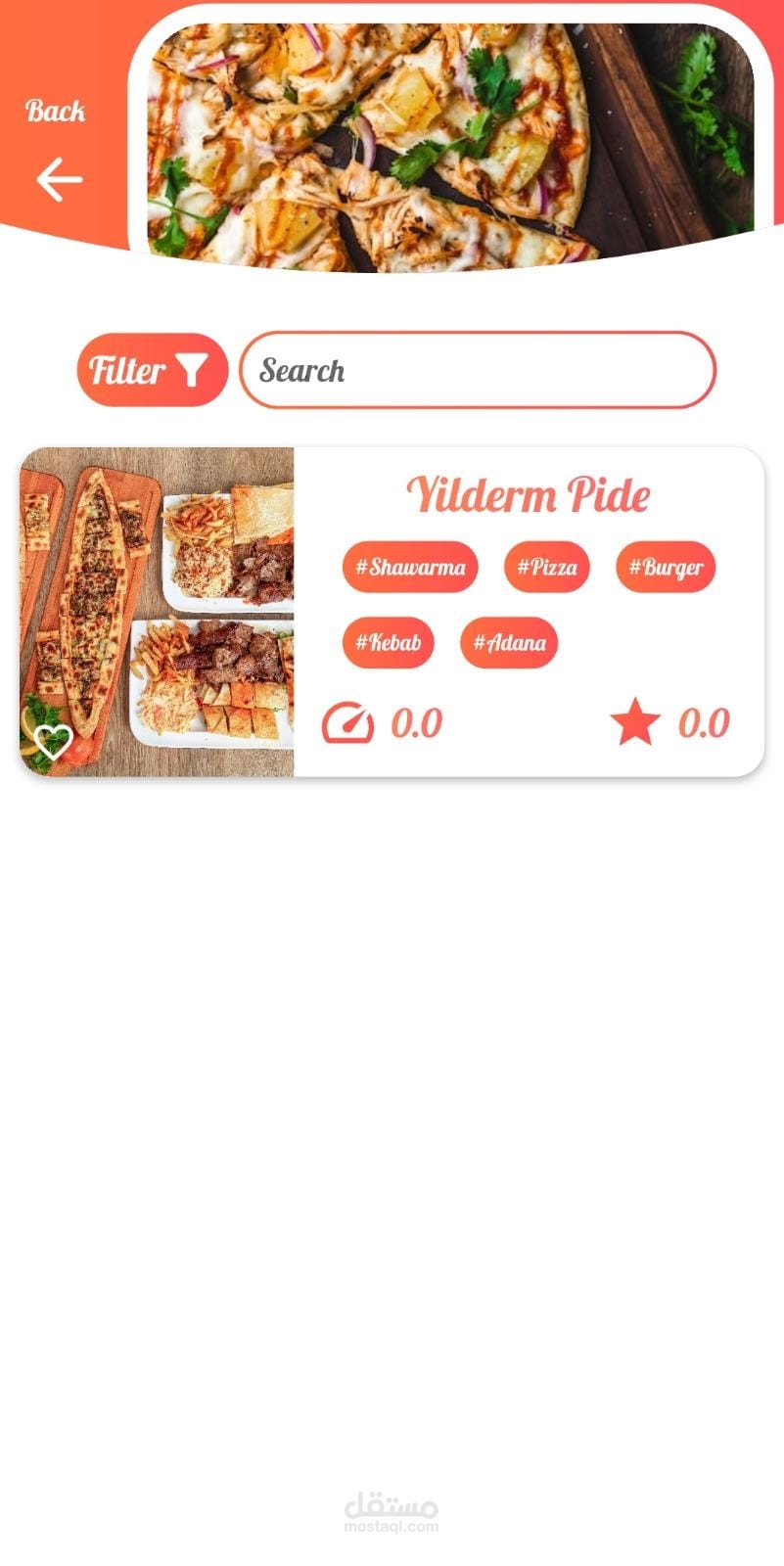 تصميم و برمجة برنامج طلبات من المطاعم