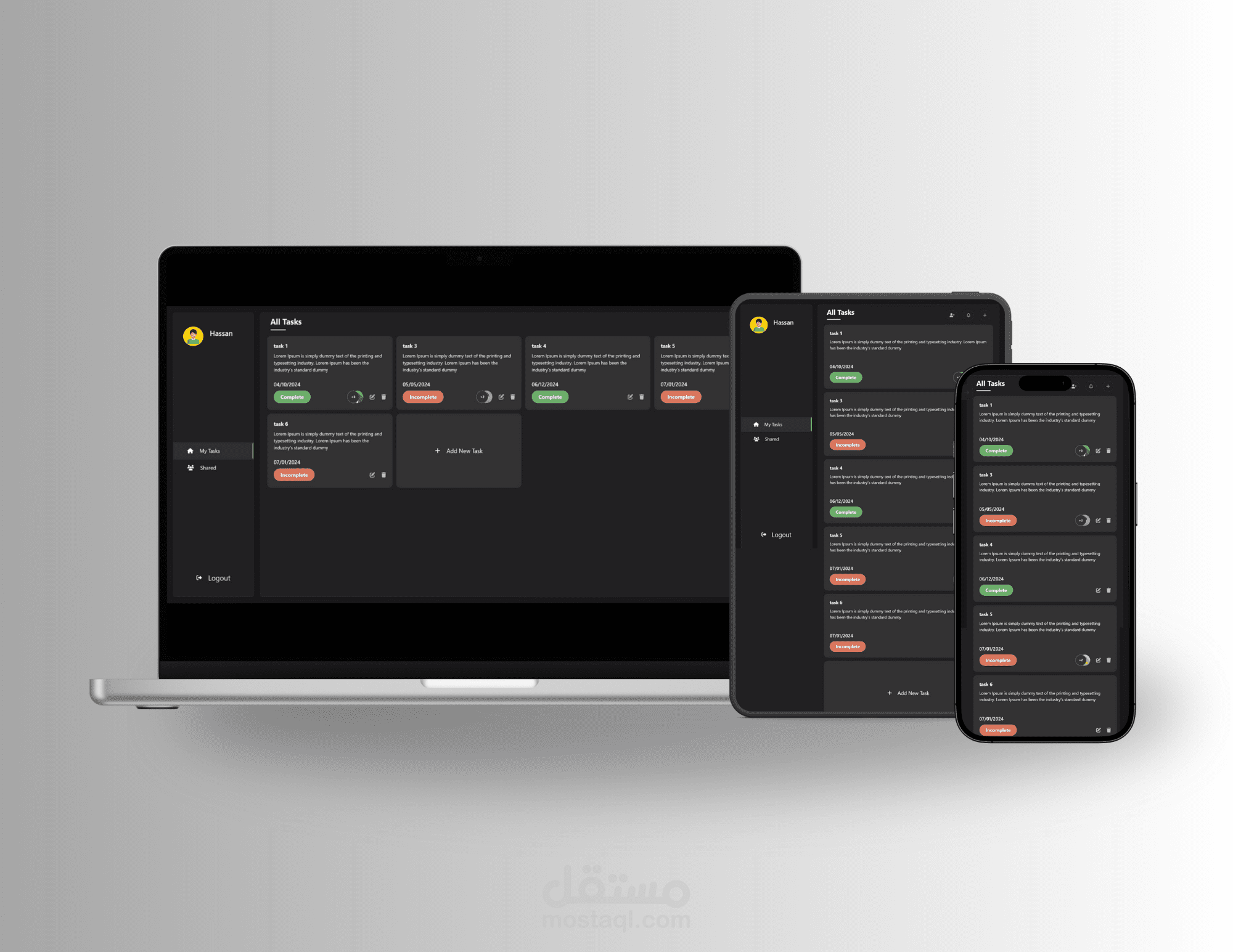 موقع تقسيم تسكات  ( task mangement system)