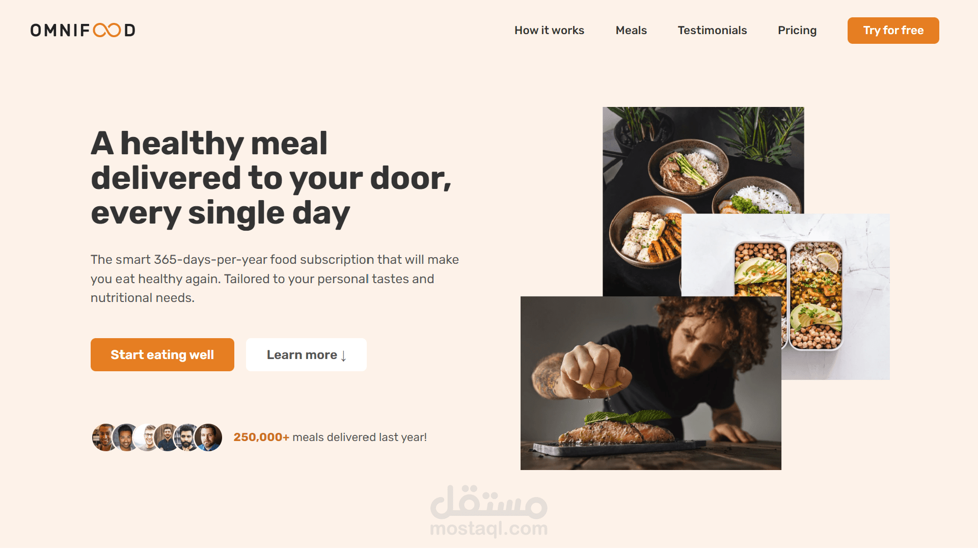 Omnifood Restaurent Landing Page