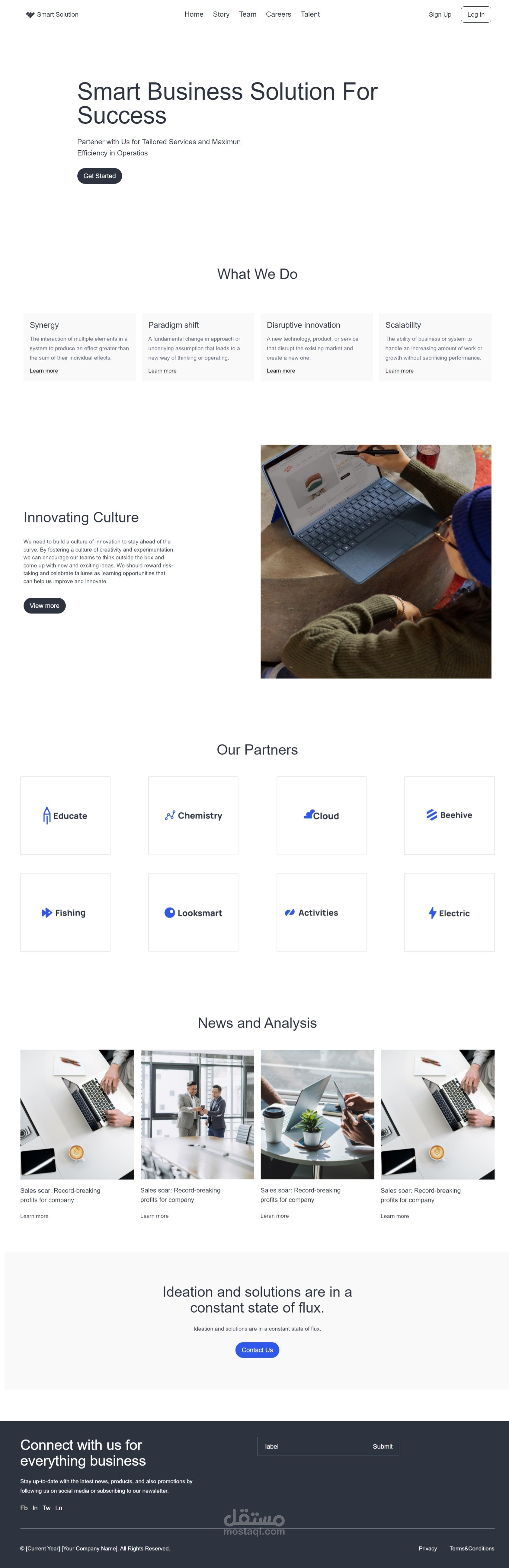 Landing page