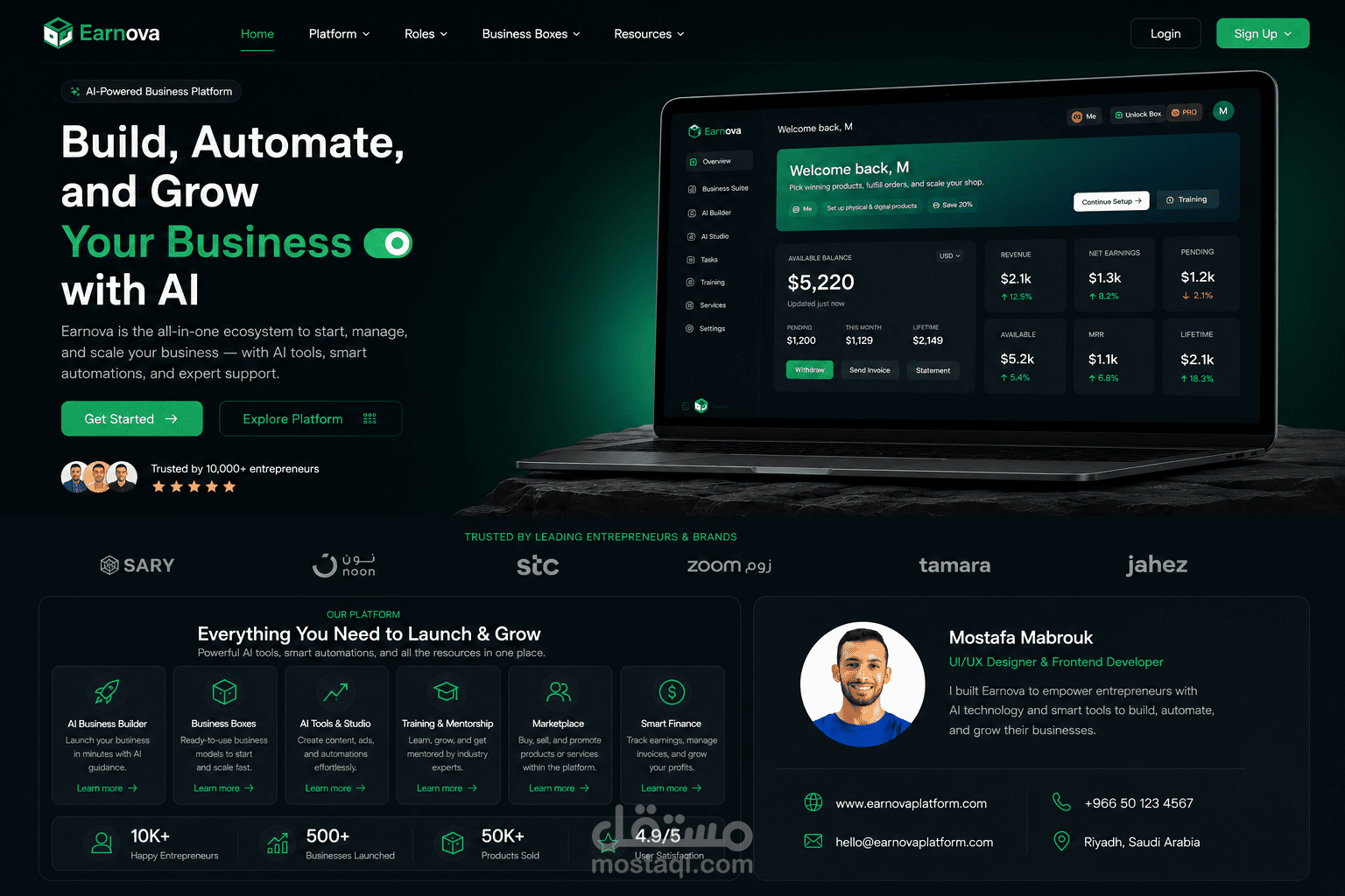 Earnova — AI Business Ecosystem