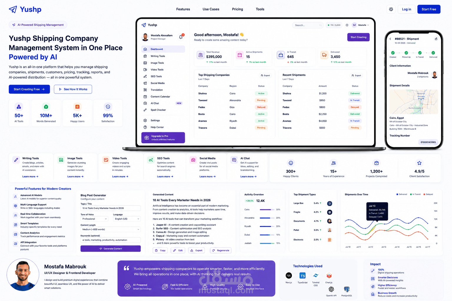 Yushp — Shipping Management Platform
