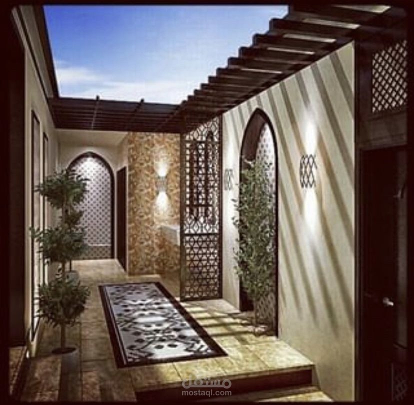 تصميم لمسكن بطراز مغربي /  تقليدي في الدمام