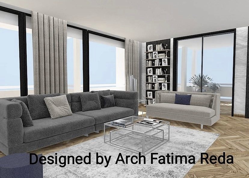 تصميم لشقة سكنية - الدوحة -قطر