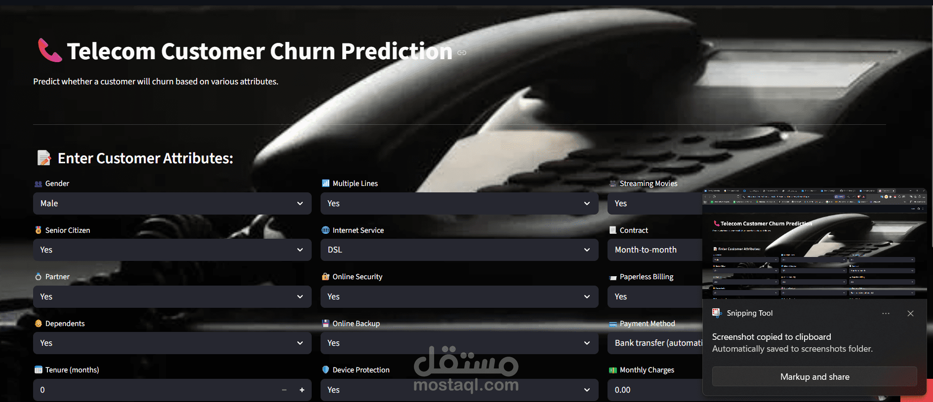 Telecom Customer Churn Prediction – التنبؤ بتسرّب عملاء شركات الاتصالات