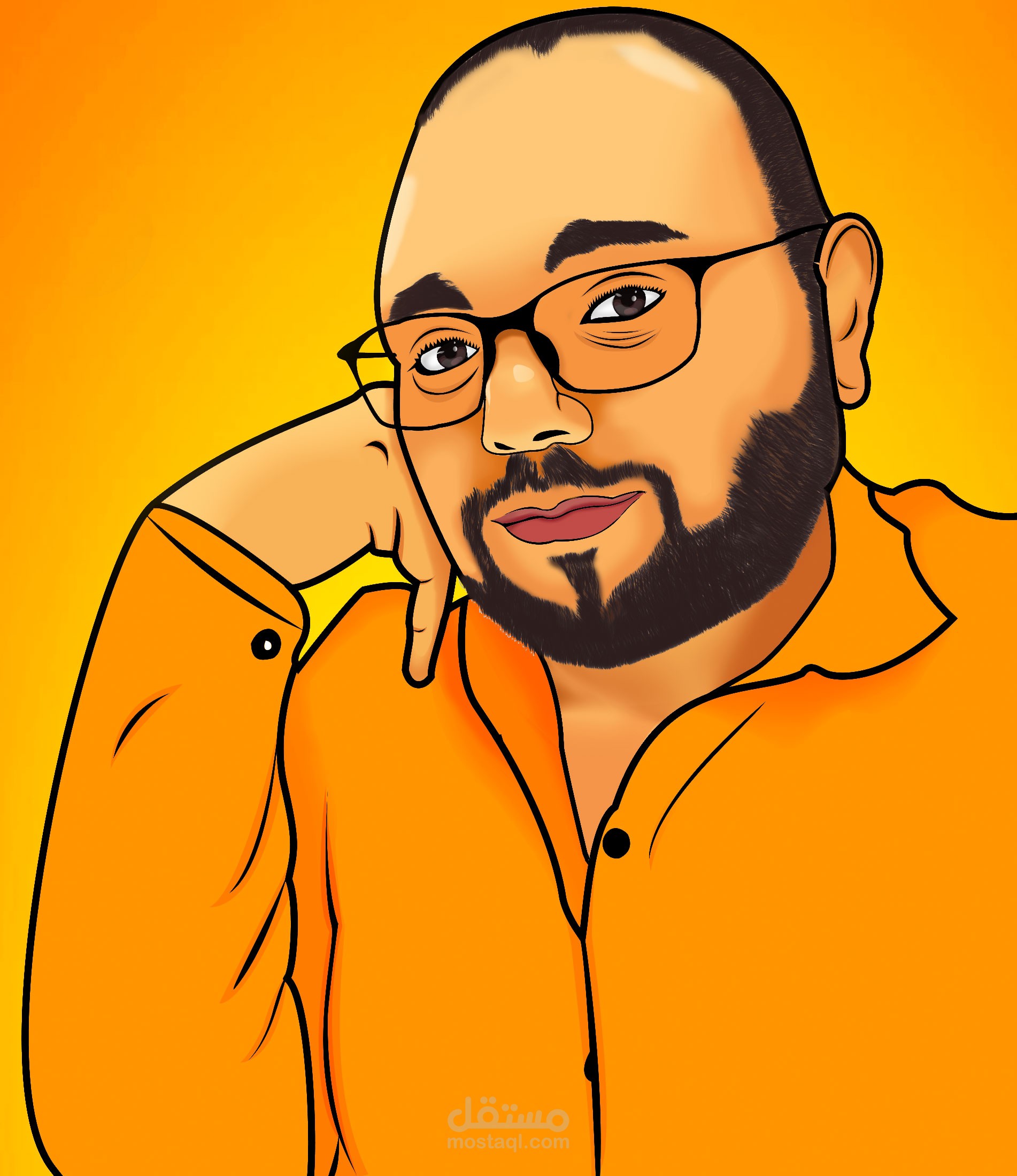 مشروع رسم ديجيتال ارت باستخدام برنامج adobe photoshop
