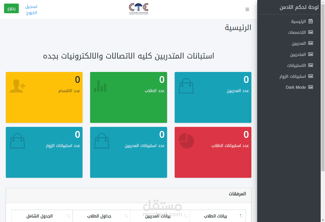 University Management System - نظام ادارة الجامعات