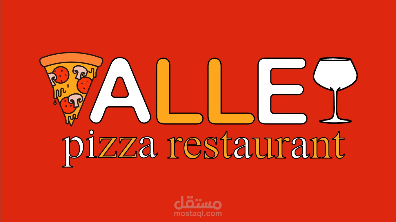 شعار لمطعم بيتزا VALLEY