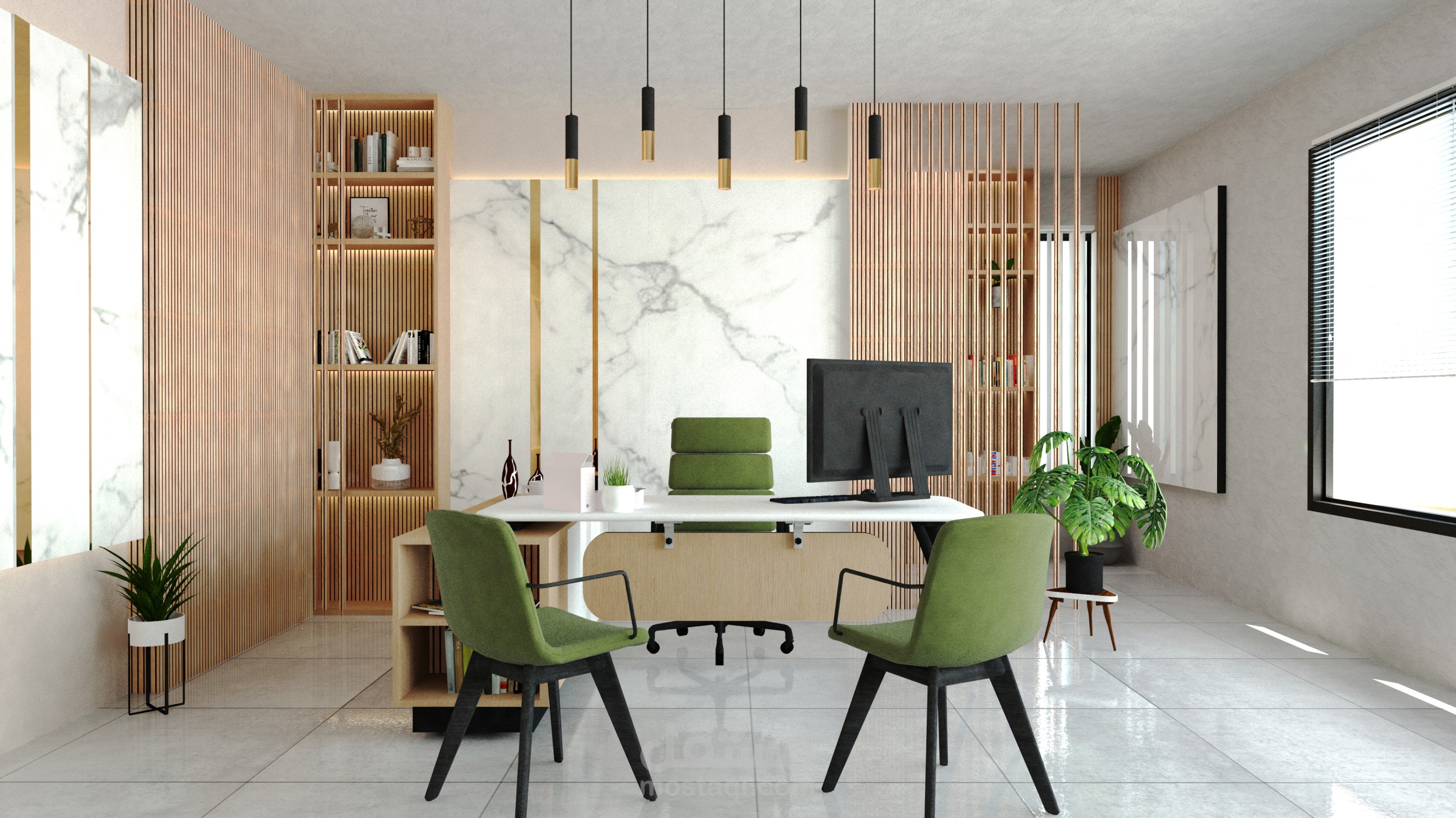 مكتب رئيس تنفيذي | تصميم . رفع موديل 3D . رندر