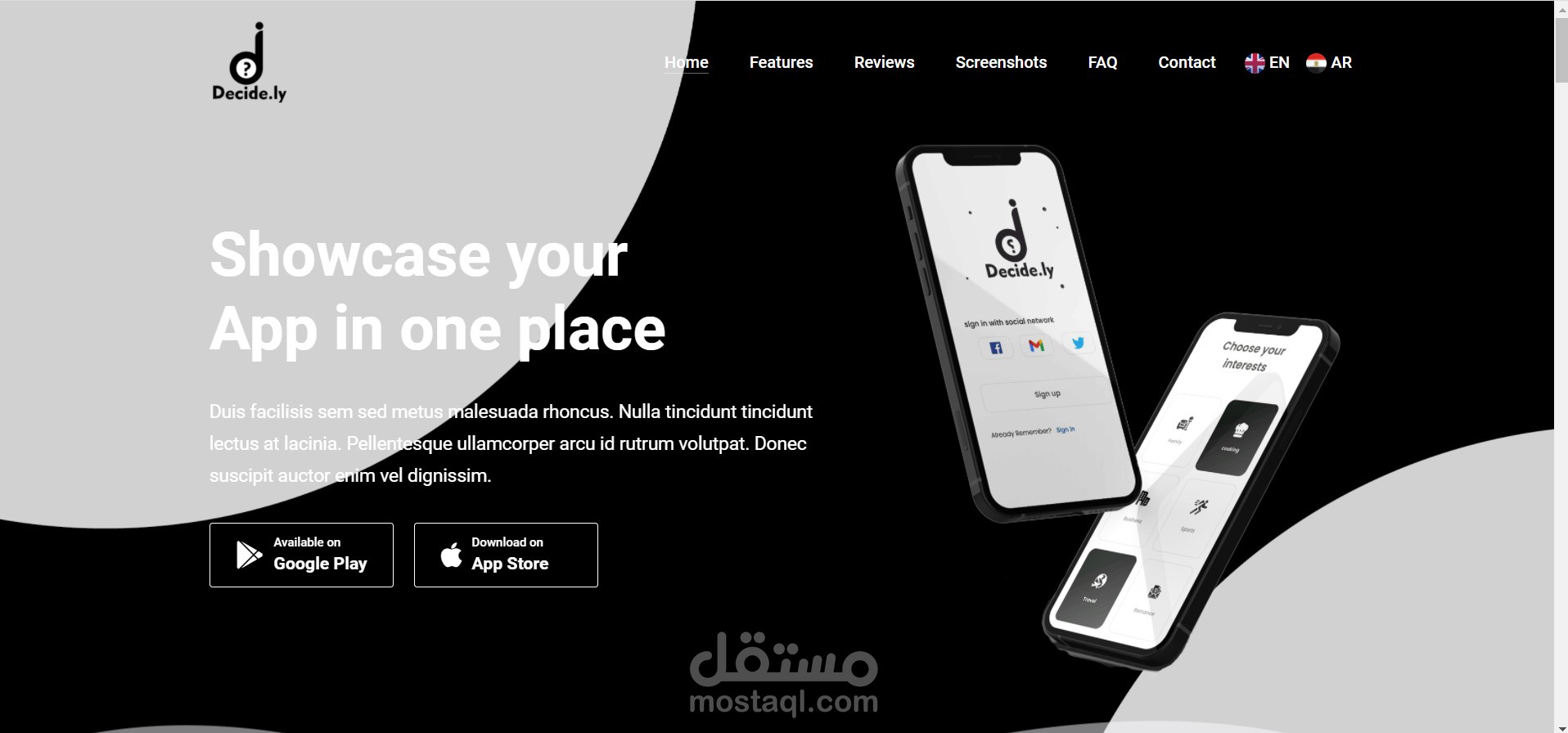 Decidly Landing Page
