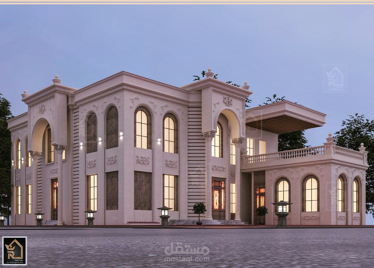 تصميم واجهة فيلا سكنية بالسعودية