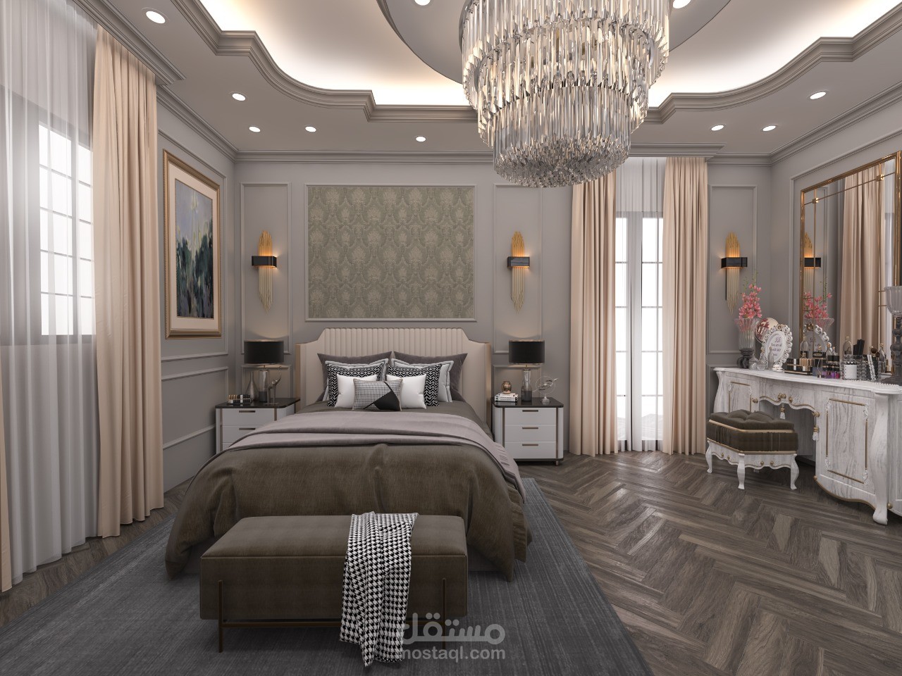 تصميم داخلى لغرفة نوم