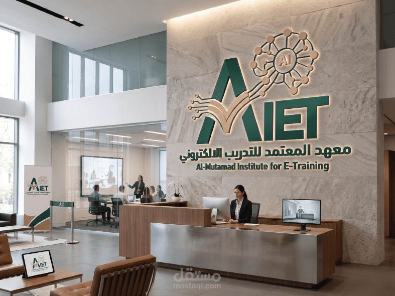 تصميم هوية بصرية لمعهد معتمد للتدريب الالكتروني