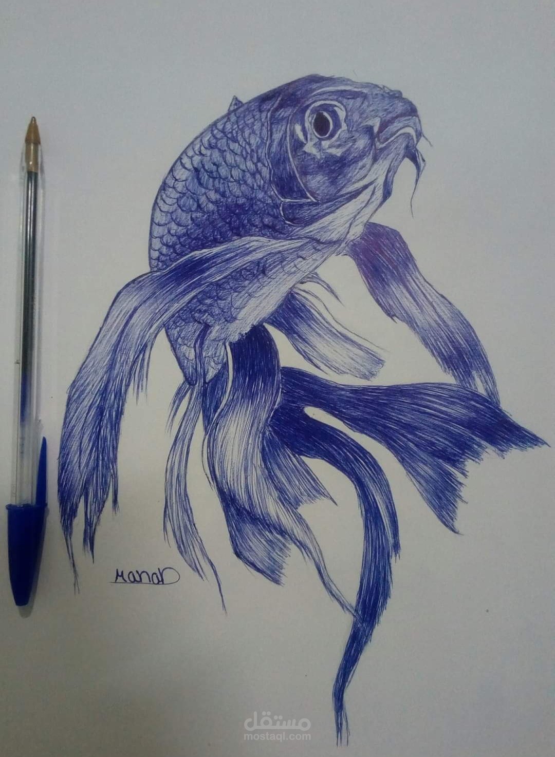 رسم بالقلم الجاف وابتكار تصميمات به