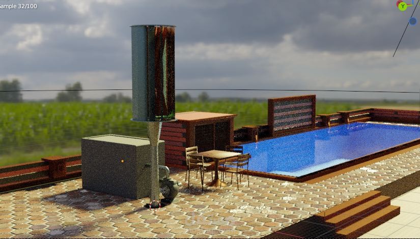 تصميم ثلاثي أبعاد لعنفة