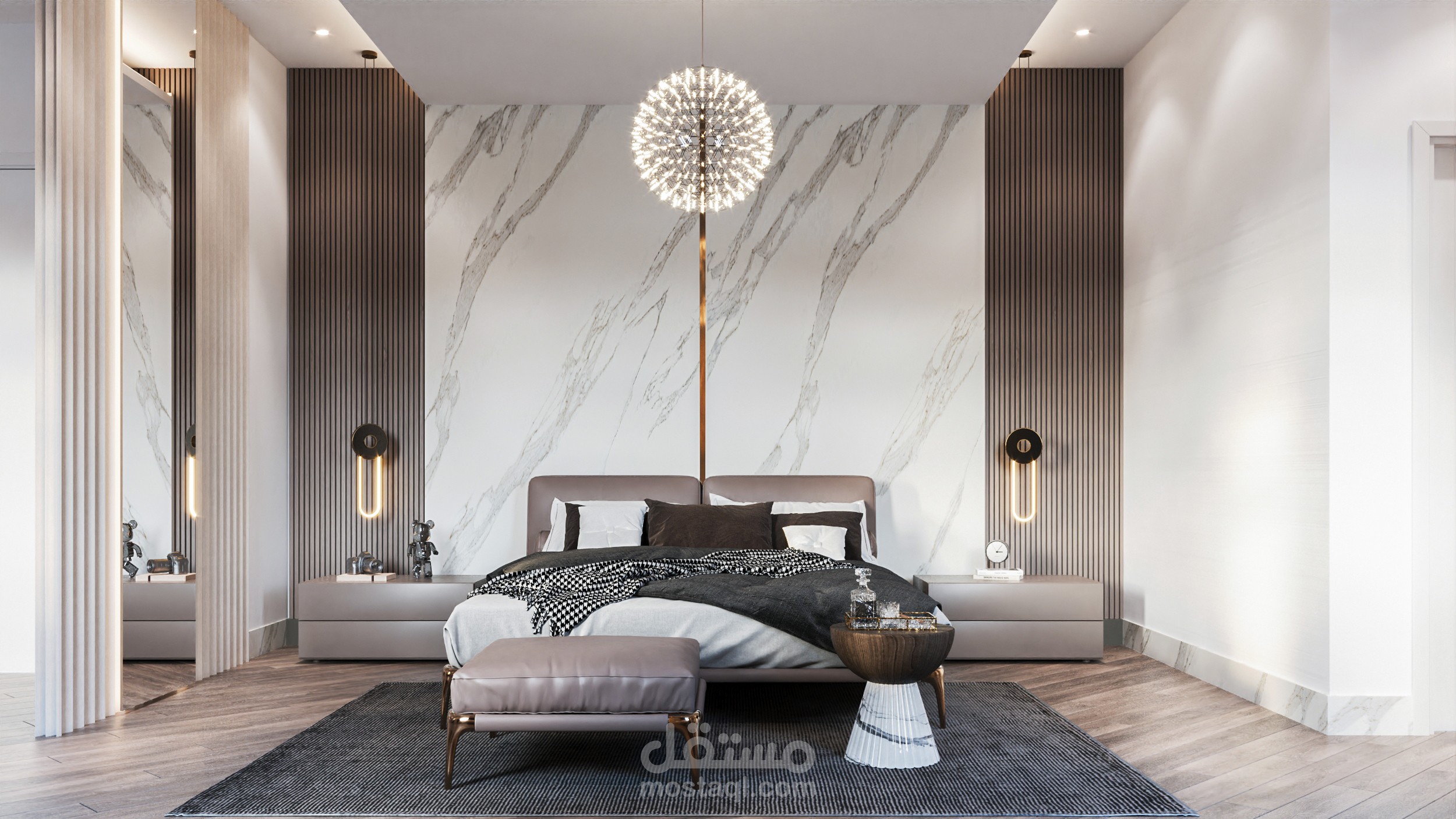 تصميم غرفة نوم ماستر - الكويت