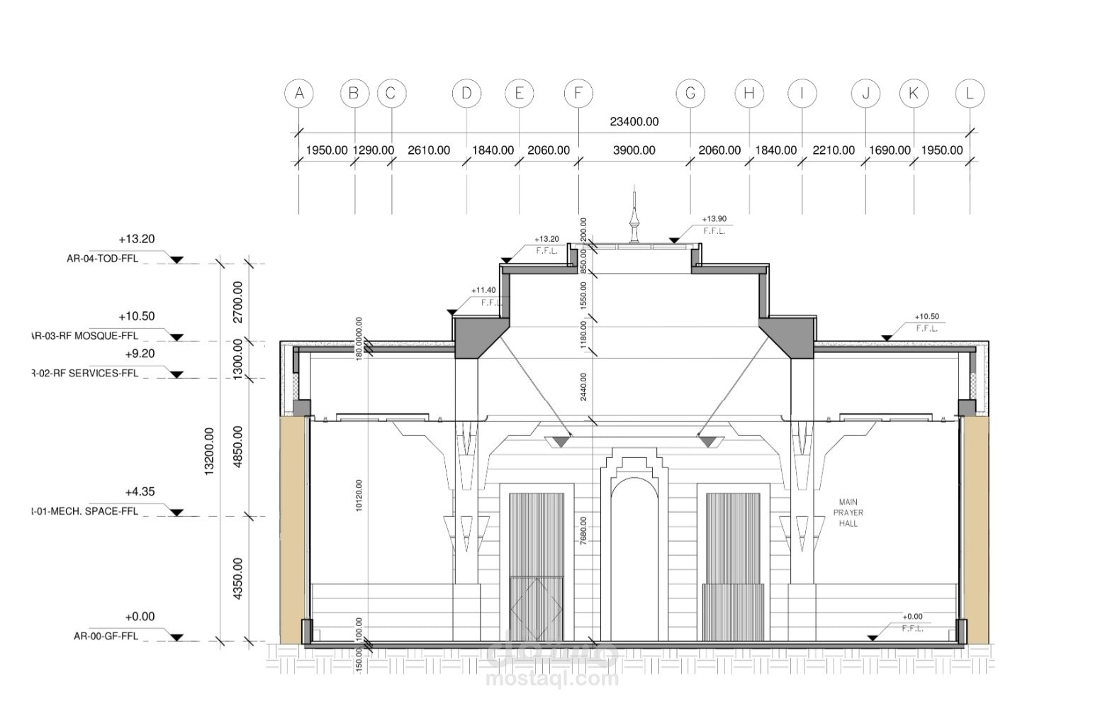 رسومات تنفيذية- مسجد - السعودية