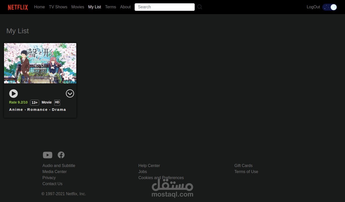 We simulated the most famous site for showing movies and series, which is Netflix.