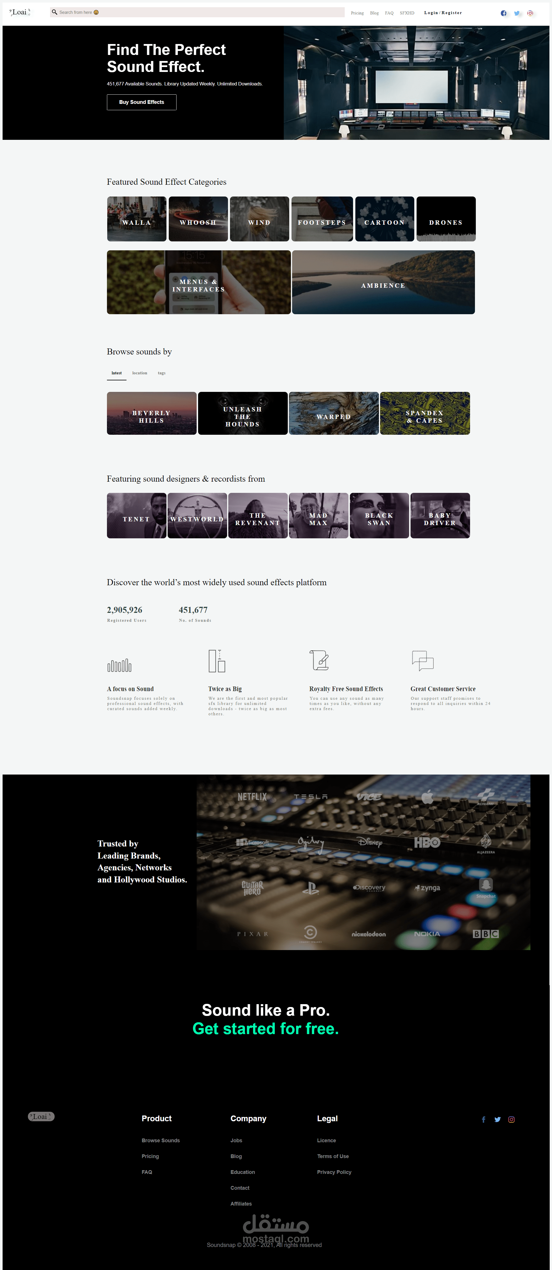 Soundsnap Clone