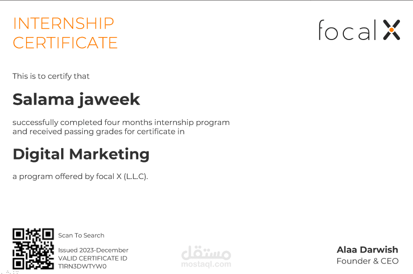 Certificate in Digital marketing