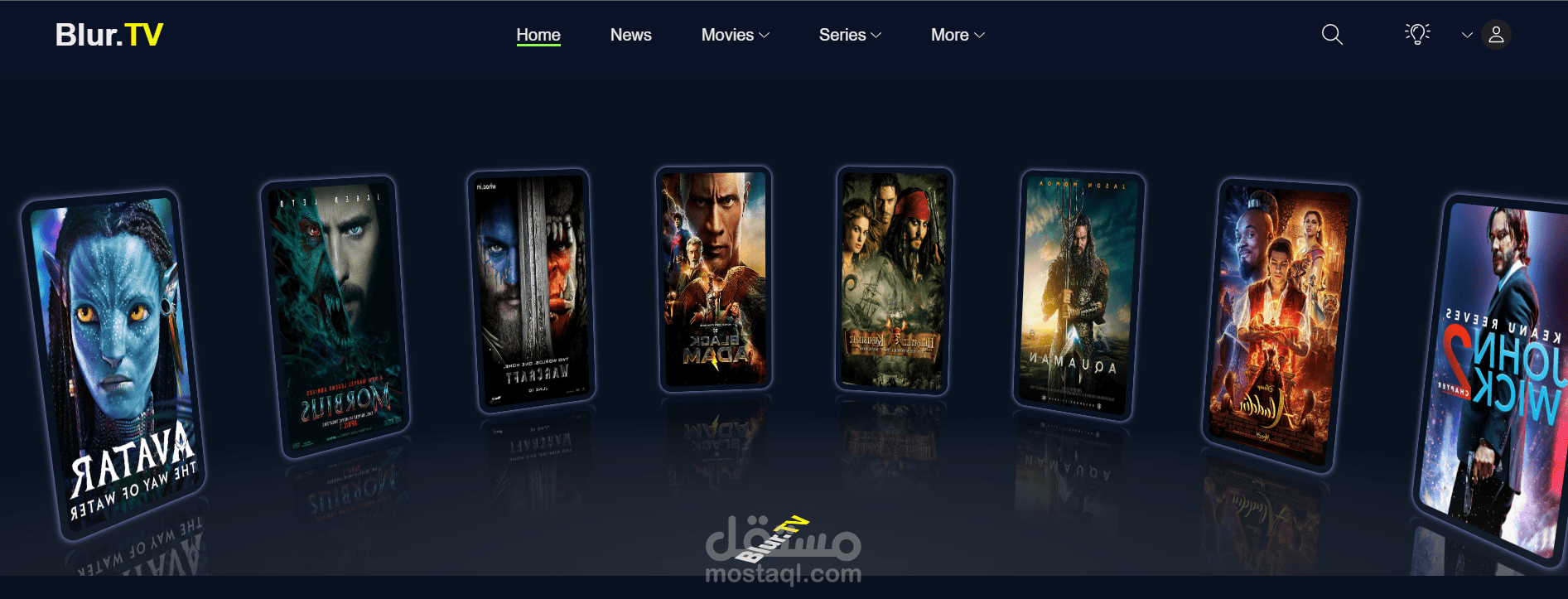 تصميم موقع Blur