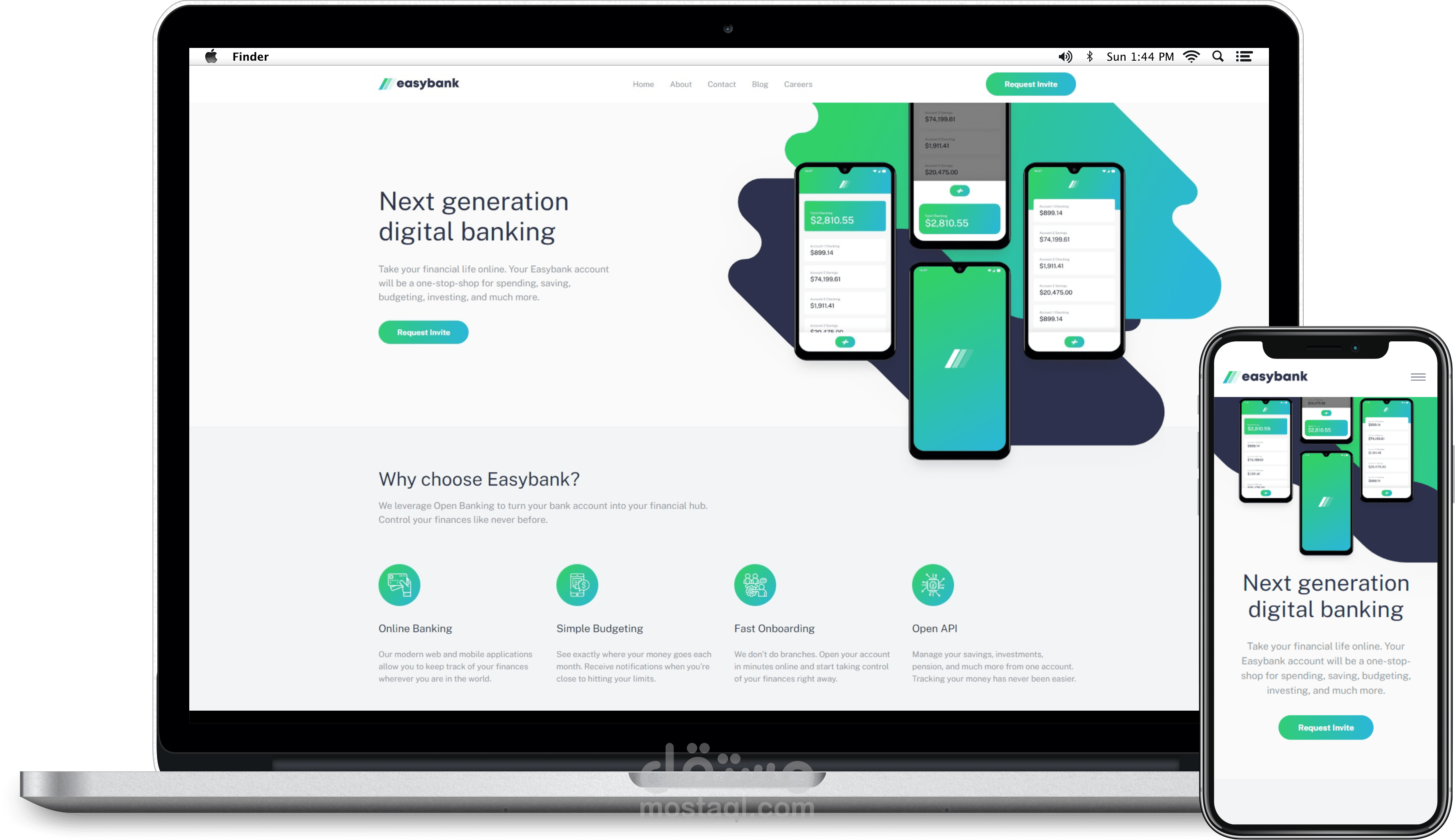 صفحة هبوط "Easy bank" Landing page" | "Easy bank"