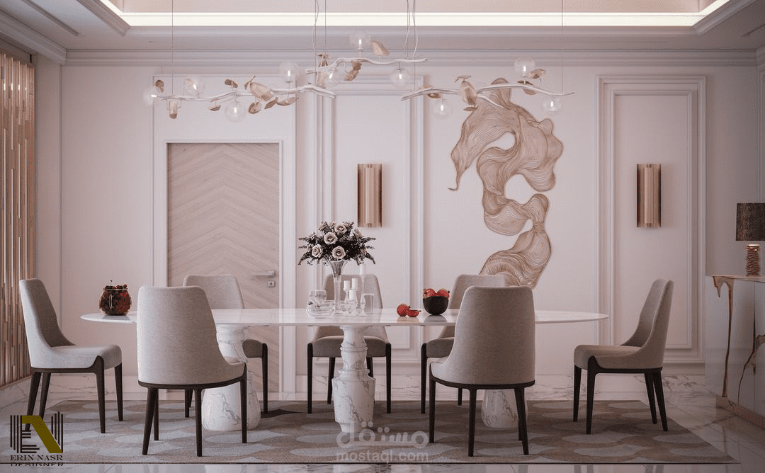 تصميم داخلي غرفة طعام لفيلا ب دبي