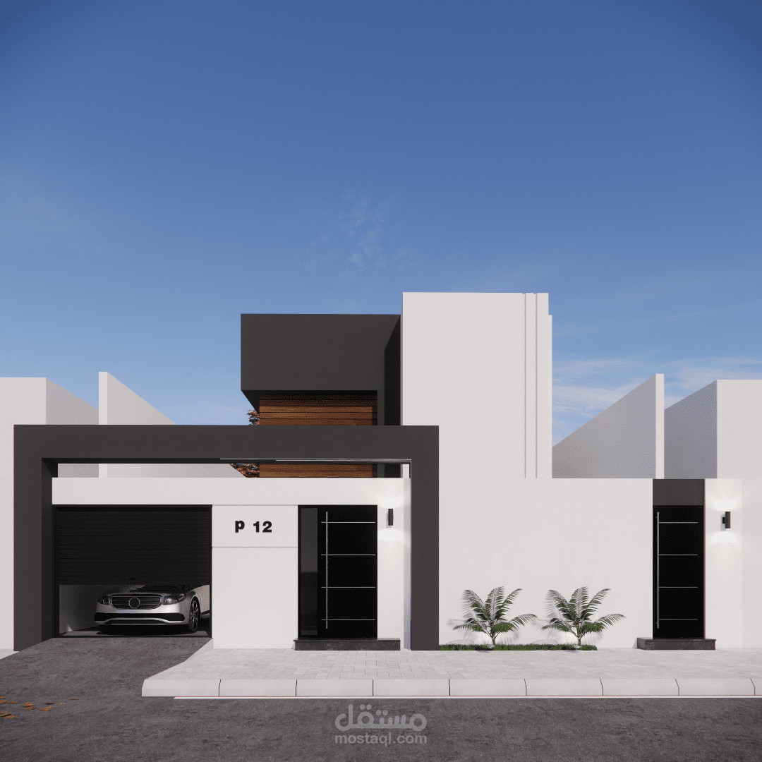 تصميم تجديد واجهة فيلا مودارن