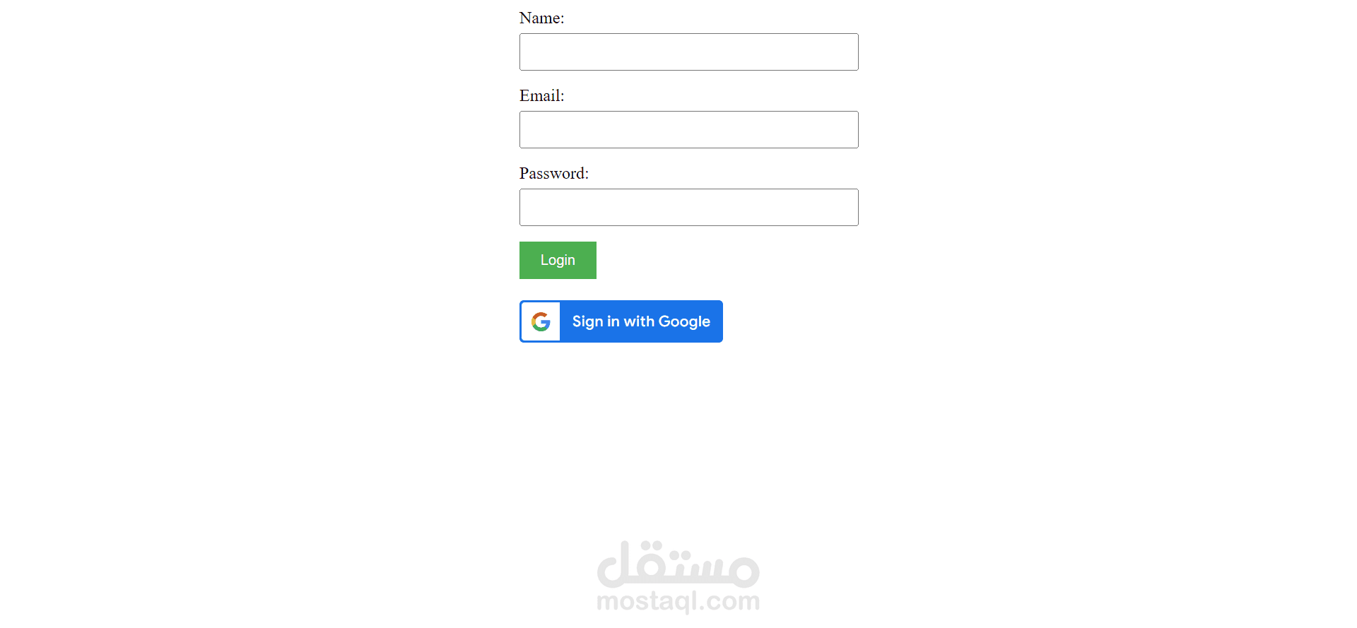 تسجيل دخول باستخدام حساب Google Gmail