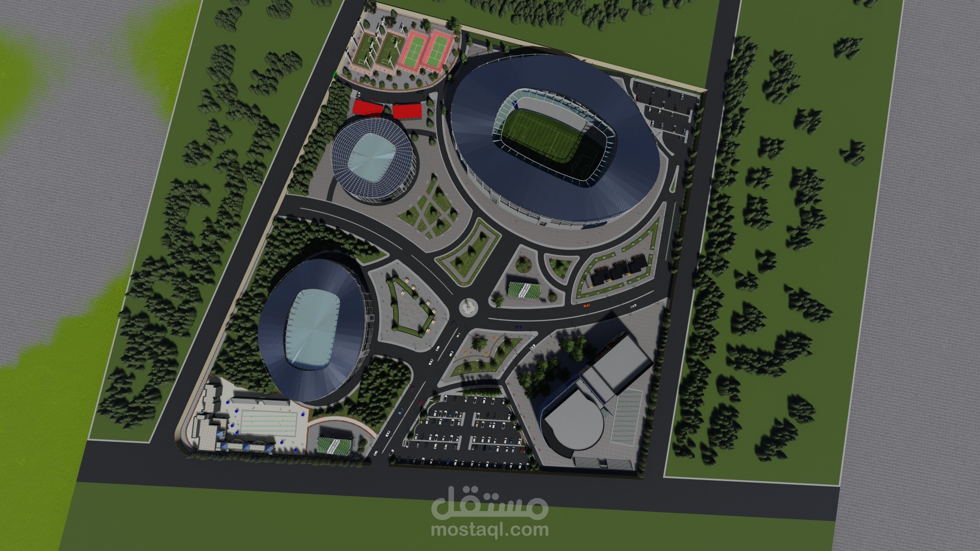 تخطيط وتصميم مدينة رياضية للأولمبيات (Olympic Sports City).
