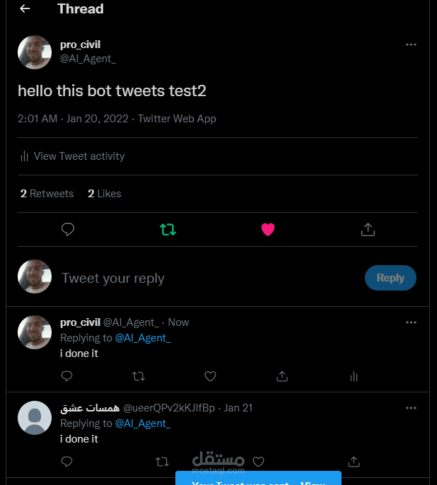 عمل بوت كامل لتويتر عمل توتيت نشر توتيه معينه عمل لايك و ريتويت و رد ع تويته